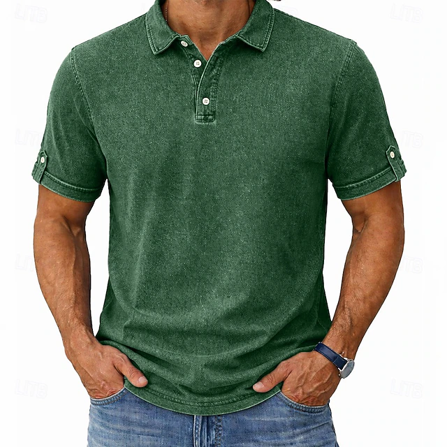 Dominic | Vintage-Wash Polo Shirt für Männer – Zeitloser Stil