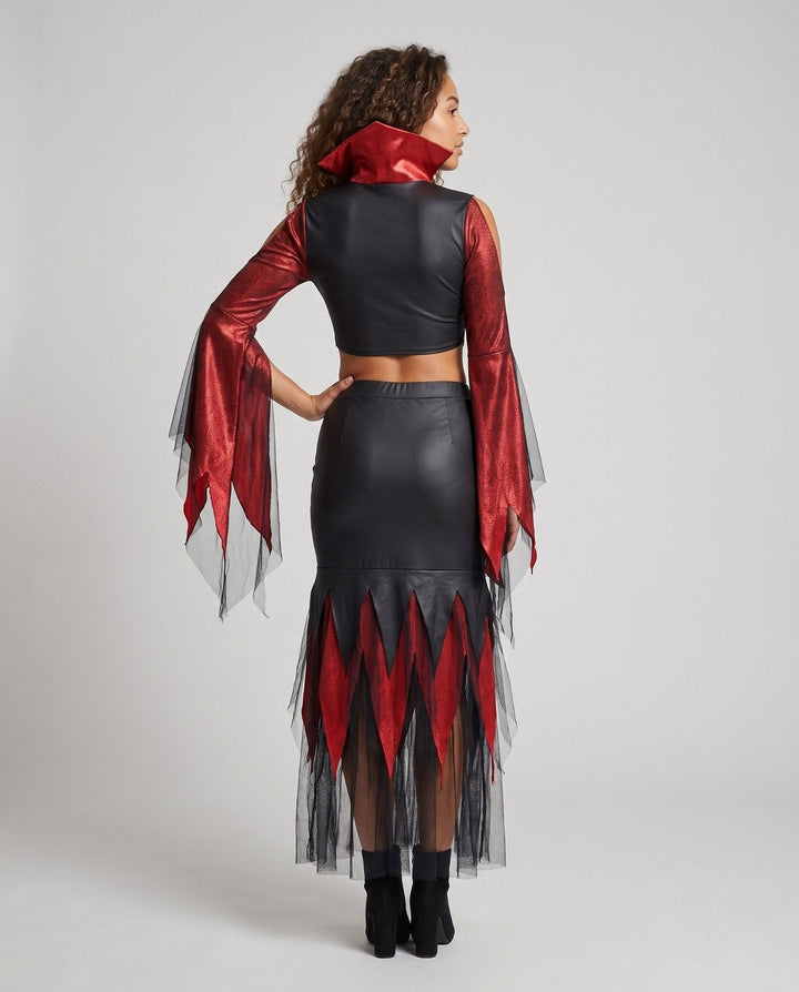 Drune | Devil Costume – Stylish Tulle Skirt with Voluminous Sleeves for Women