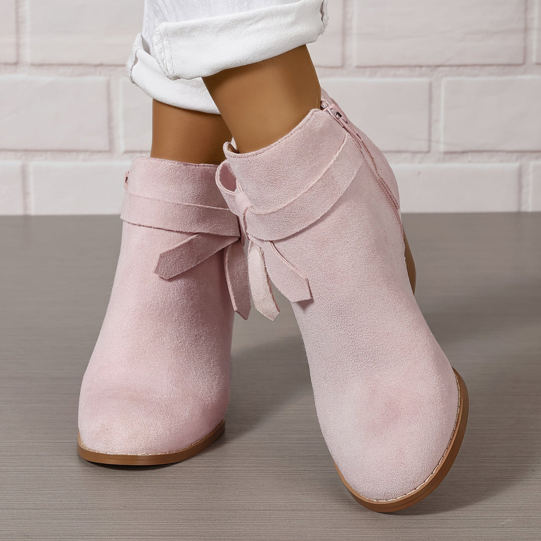 Lea | Elegant and Modern Ankle Boots with Bow Detail
