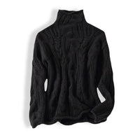 Elena | Eleganter Zopfstrick-Rollkragenpullover mit Ajourdetails