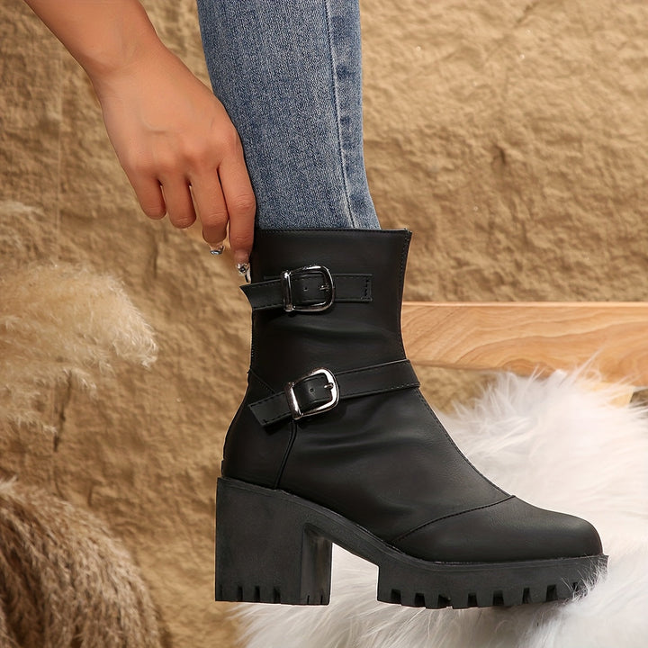 Stefanie | Modische Und Elegante Schnallen Stiefeletten