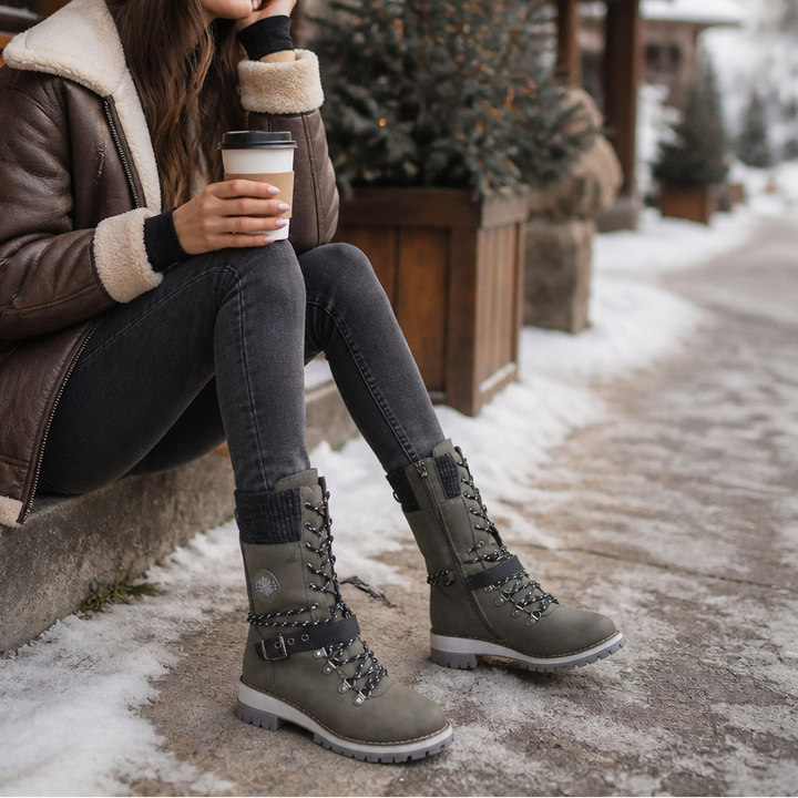 Cozette | Knit-Shaft Boots – Bequeme Winter Chelsea für Damen