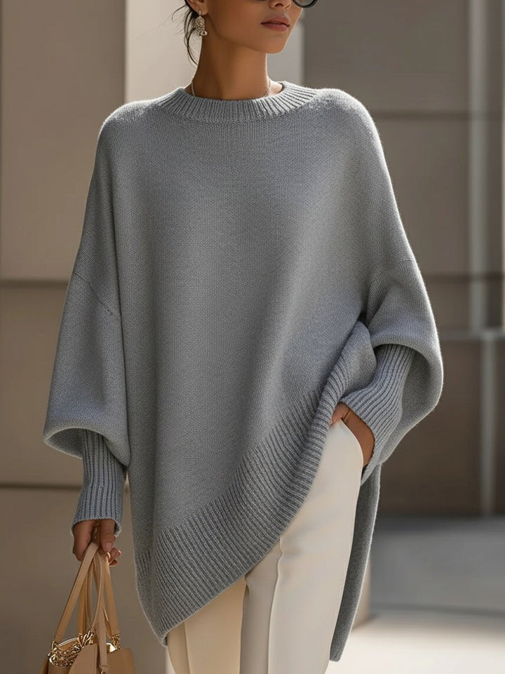 Hannah | Elegant Oversized Women's Knit Sweater with Batwing Sleeves