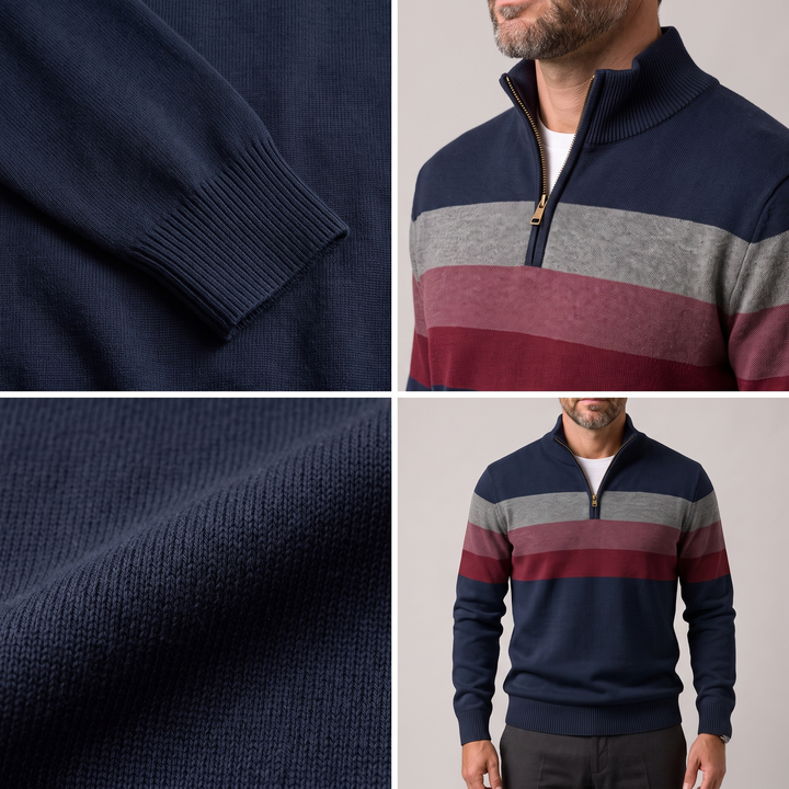 Lorven | Pullover – Midweight Strick mit Viertelreißverschluss
