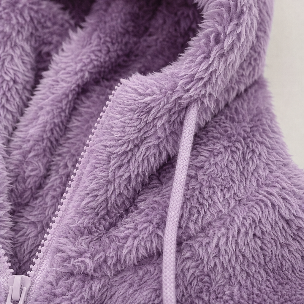 Cloudhug | Hooded Plush Zip-Up Jacket – Weich und Warm für Frauen