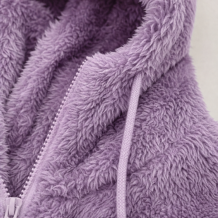 Cloudhug | Hooded Plush Zip-Up Jacket – Weich und Warm für Frauen