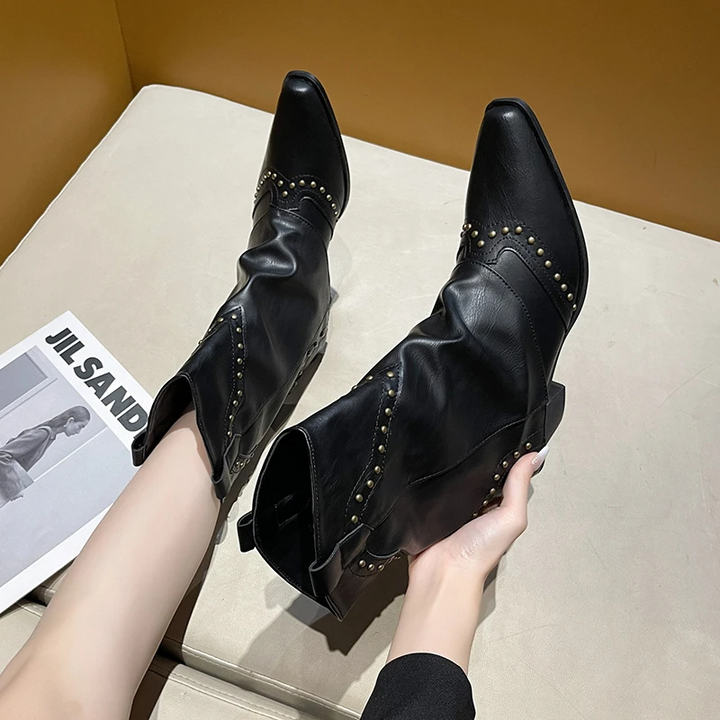 Valentina | Striking Western Boots with Studs for Women
