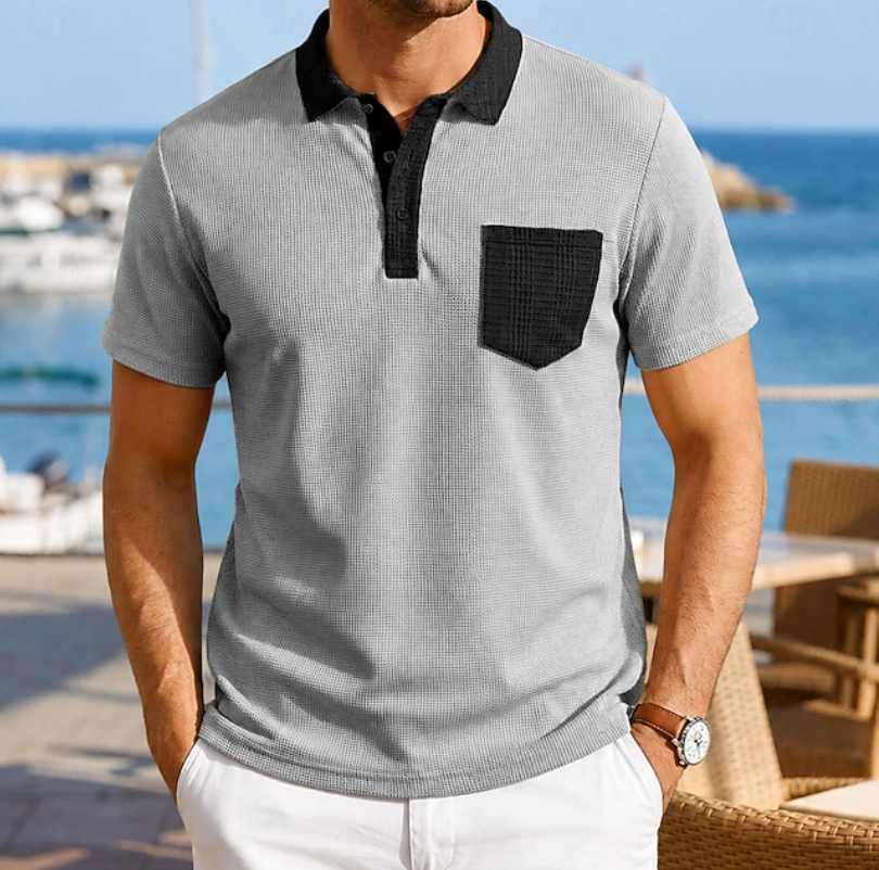 Harrison | Polo-Shirt mit Kontrasttasche für Herren