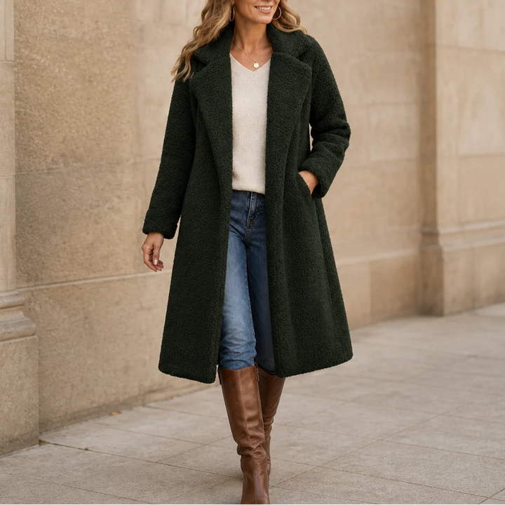 Veloura | Long Teddy Coat – Gemütlicher Stil für Frauen