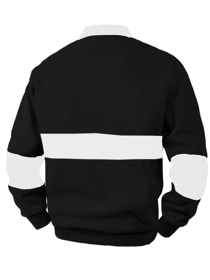 Grayson | Colour-Block Langarm Polo-Shirt