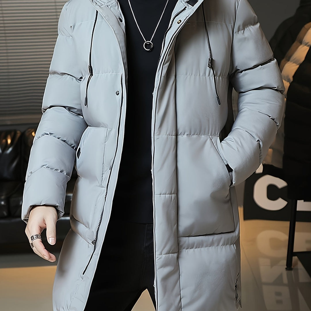 Donovan | Hooded Longline Puffer Coat – Eleganter Winterstil für Männer