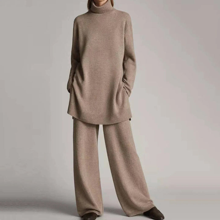 Leonie | Cozy and Elegant Two-Piece Knitted Set with Turtleneck
