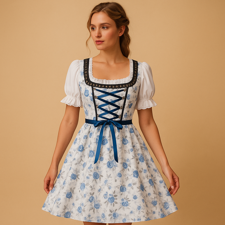 Petra | Elegant Lace Dirndl Dress with Apron for Oktoberfest
