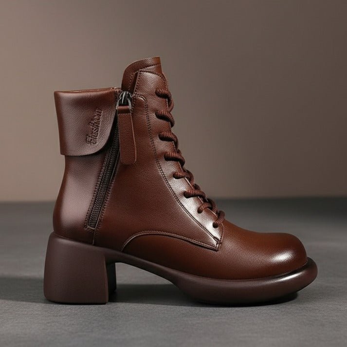 Vintara | Vintage Ankle Boots – Fleece-Lined Komfort für Frauen