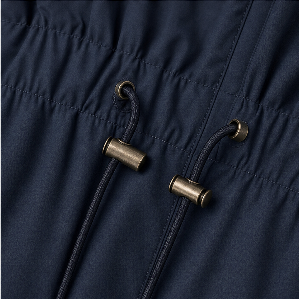 Rainfelle | Slim-Fit Kapuzen Regenjacke mit Kordelzug