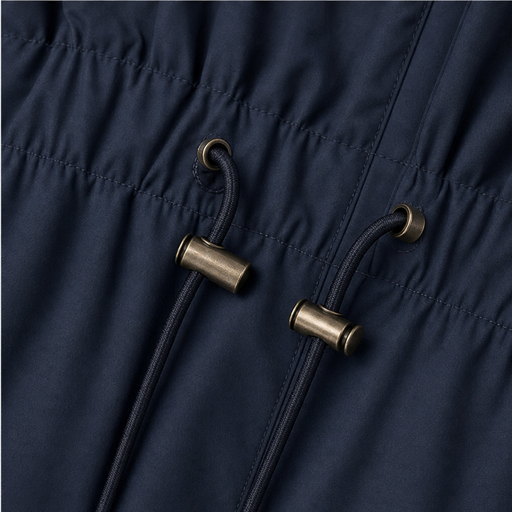 Rainfelle | Slim-Fit Kapuzen Regenjacke mit Kordelzug