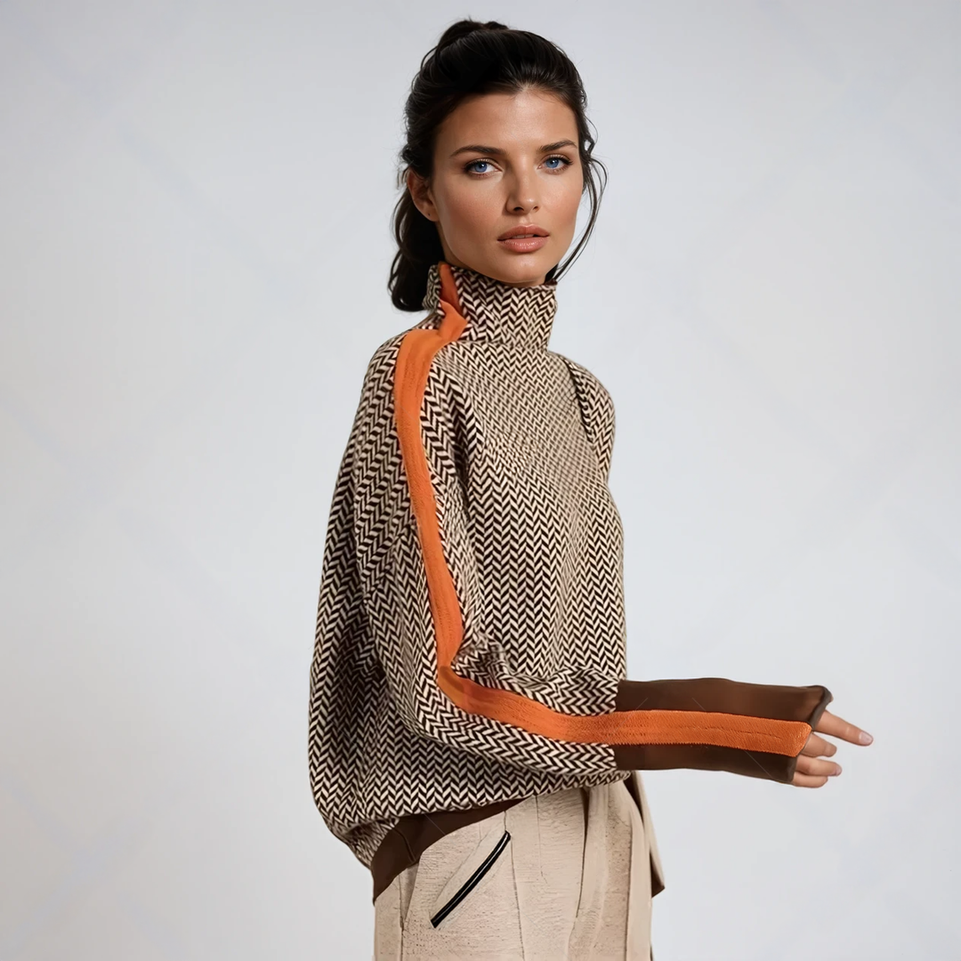 Clara | Gestreifter Rollkragenpullover für Frauen