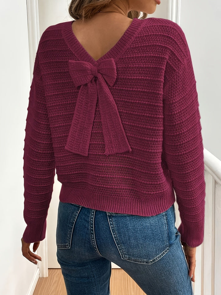 Imogen | Strickpullover mit Schleifendetail für Damen