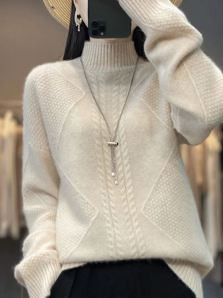 Arielle | Cashmere Sweater – Luxuriöser Turtleneck Stil für Frauen