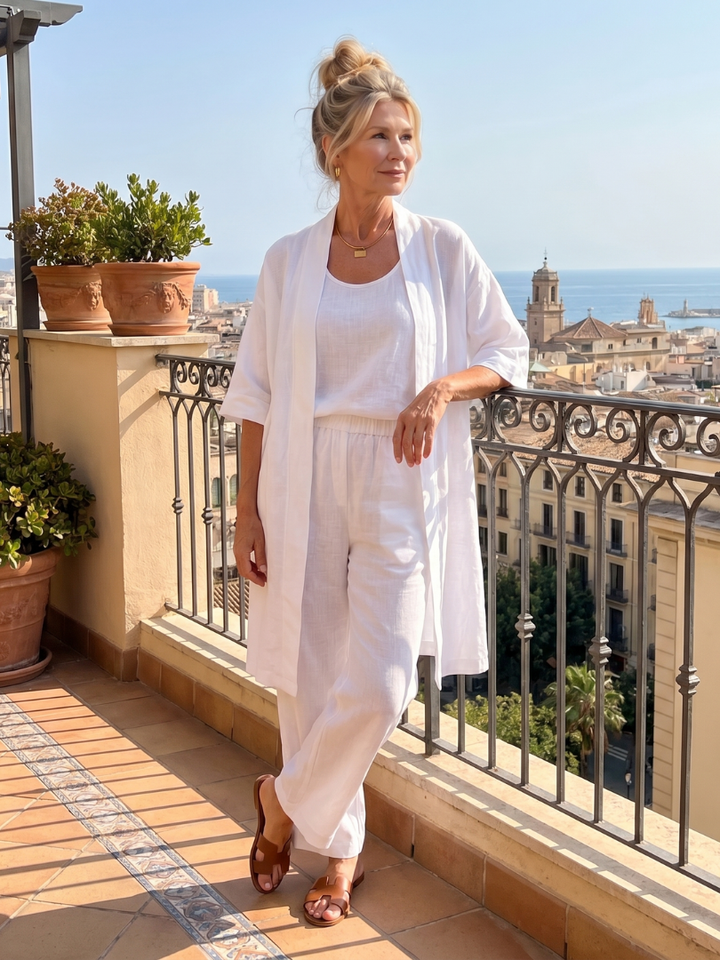 Yael | Three Piece Relaxed Pant Set – Leichter Komfort für Damen