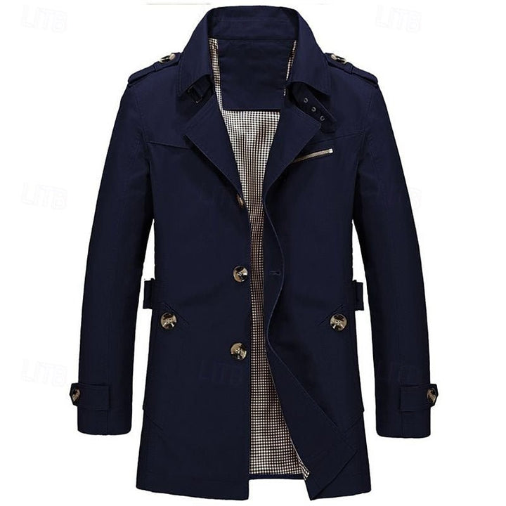 Lenny | Single-Breasted Trench Coat – Timeless Style for Men