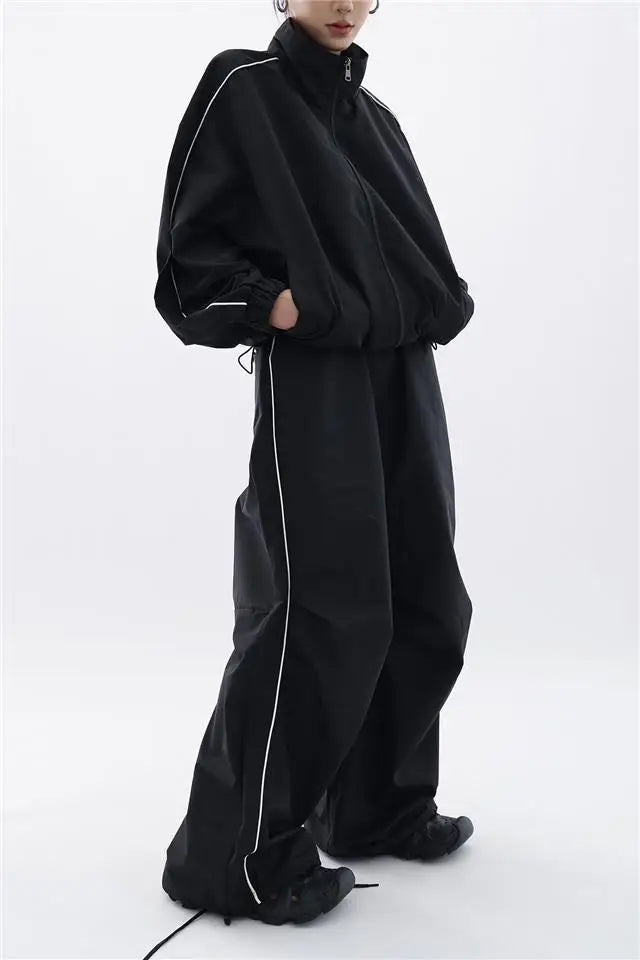 Drune | Oversized Trainingsanzug – Sportlich in Schwarz