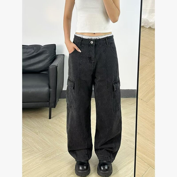 Sophie | Stylish and Comfortable Denim Cargo Trousers