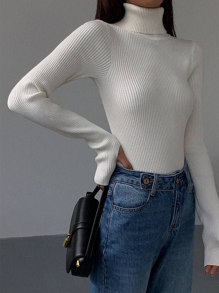 Marie | Rollkragenpullover – Feines Rippdesign für Damen