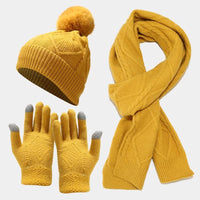 Andrea | Cozy 3-piece scarf set with a hat and gloves