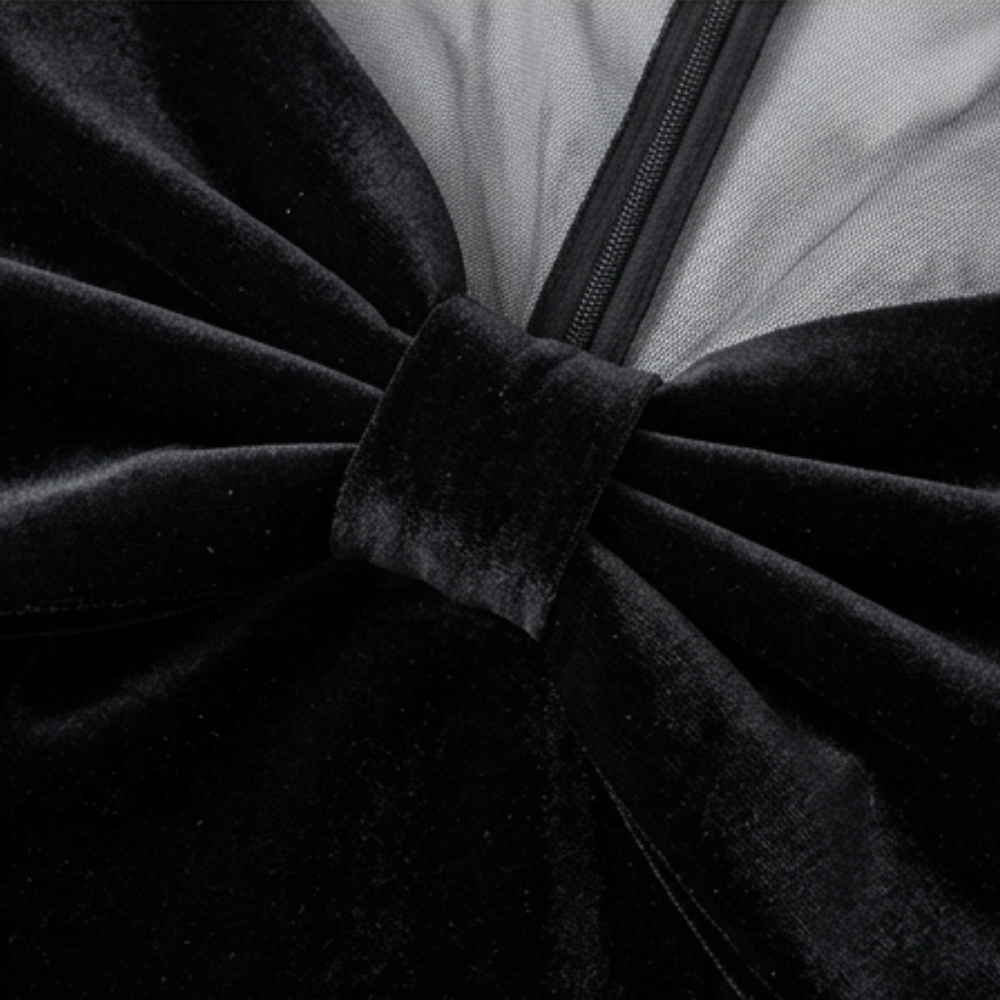 Velara | Midi Dress mit Dramatischem Oversized-Bow