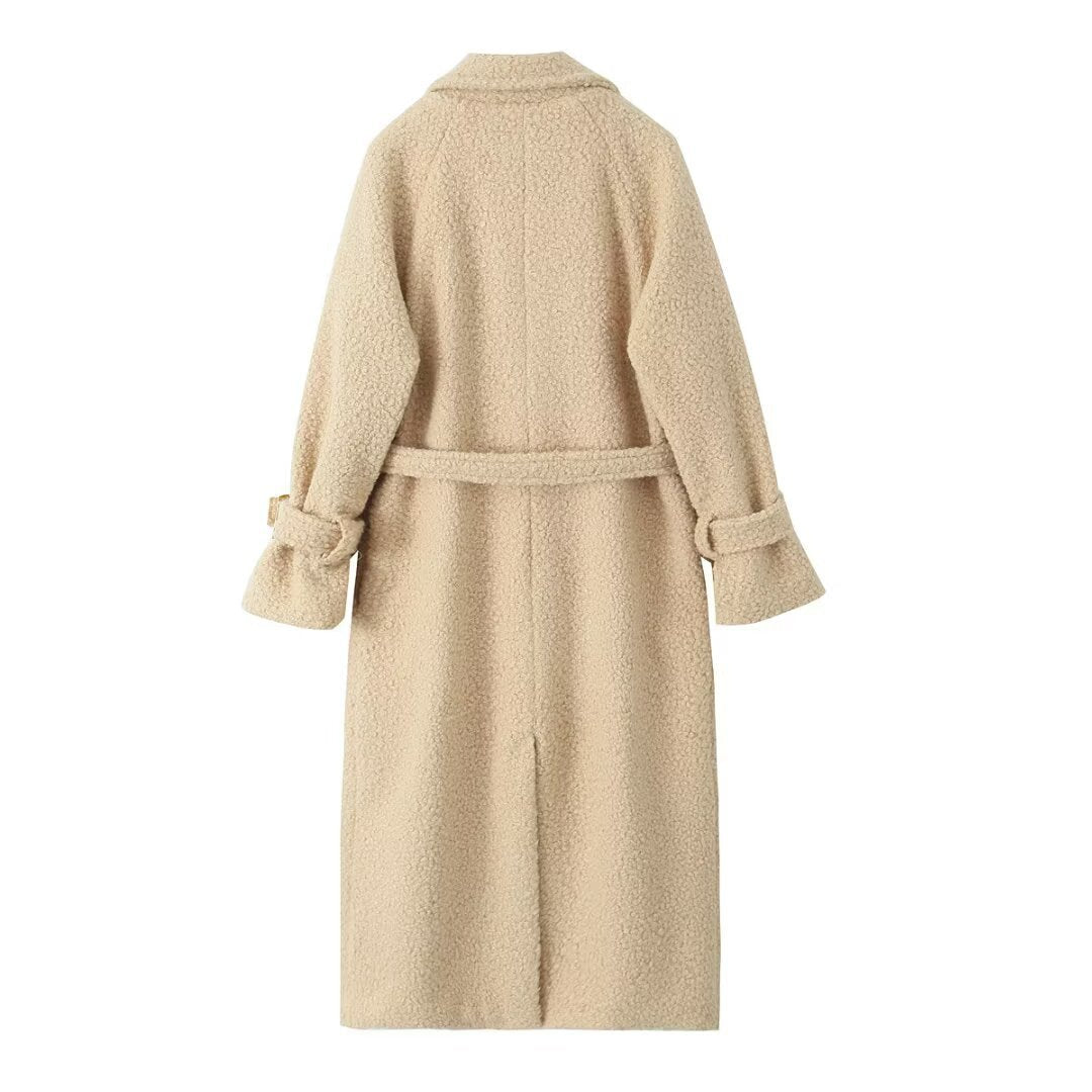 Drune | Langer Teddy-Mantel – Warm und Modern für Damen