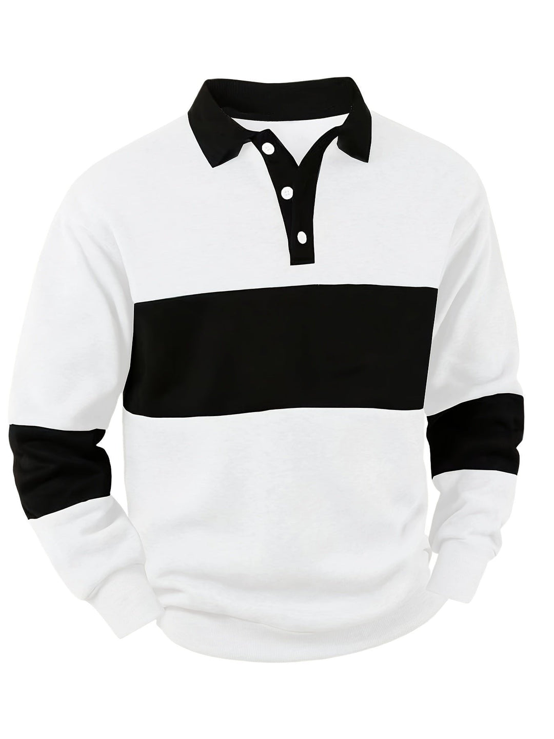 Grayson | Colour-Block Langarm Polo-Shirt