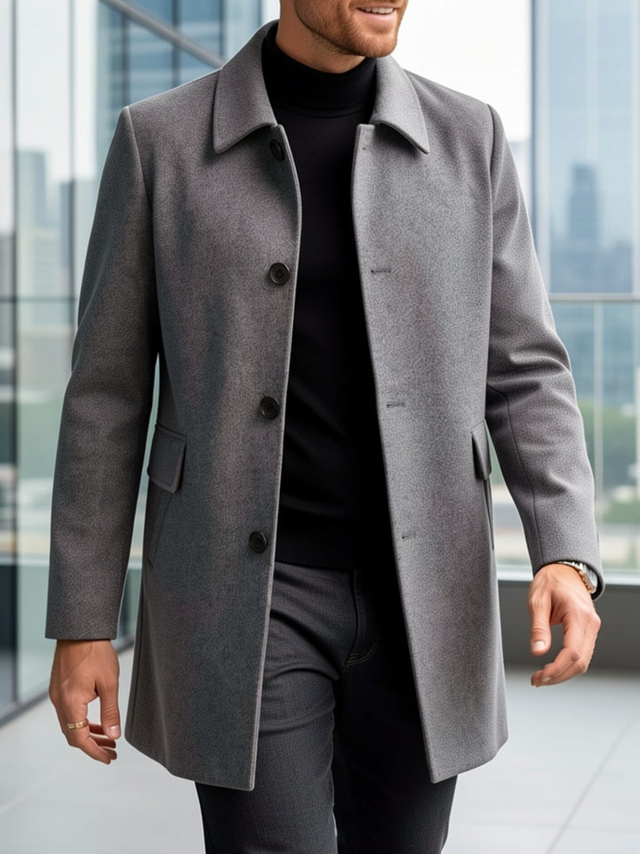 Gerard | Überziehmantel – Eleganter Single-Breasted Stil für Männer