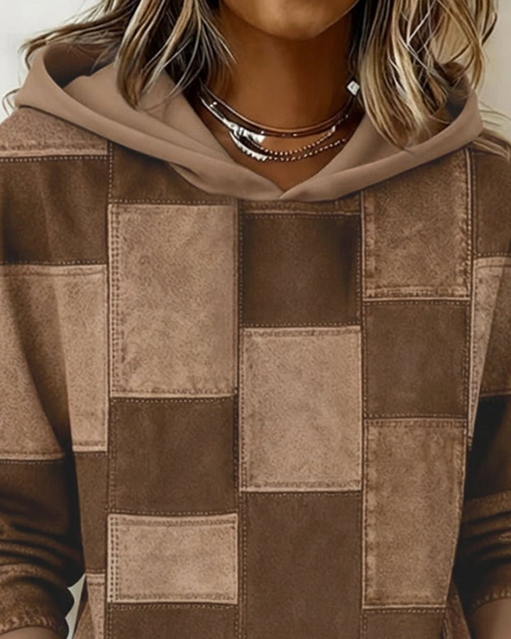 Denim | Langarm-Karierten Hoodie für lässige Styles