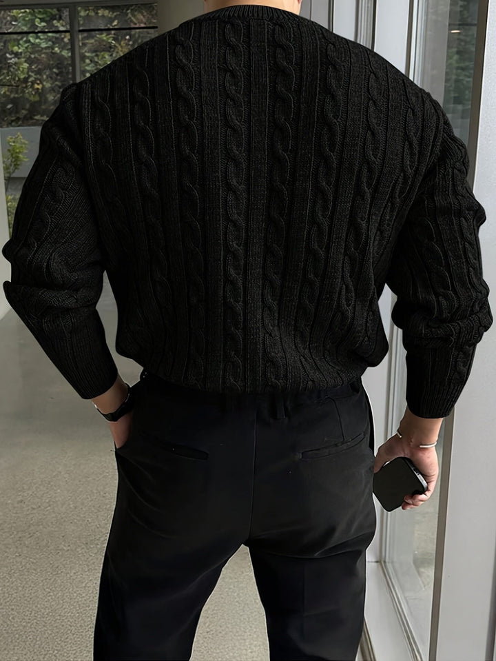 Jonas | Cable Knit Sweater – Zeitloser Stil für Männer