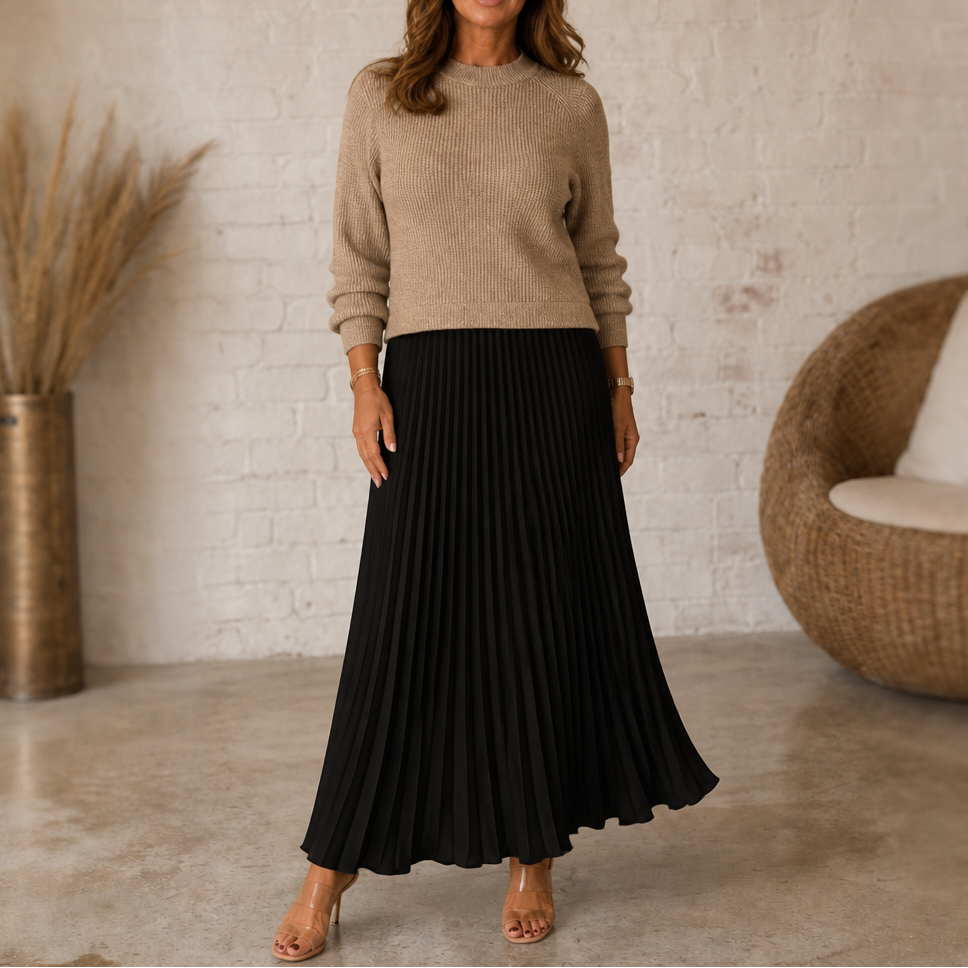 Wearbella | Pleated Maxi Dress mit Strick-Oberteil