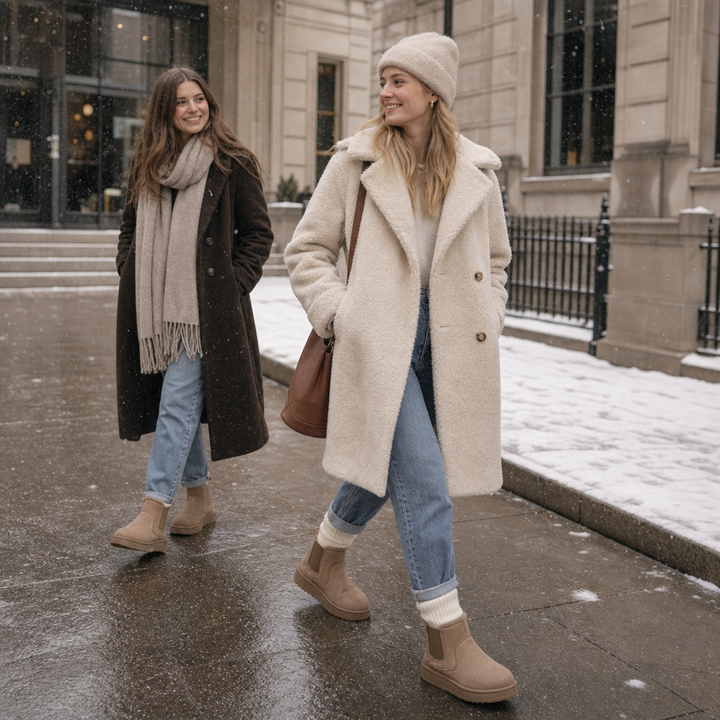 Cozywalk | Futtergefütterte Slip-On Winterstiefel für Damen