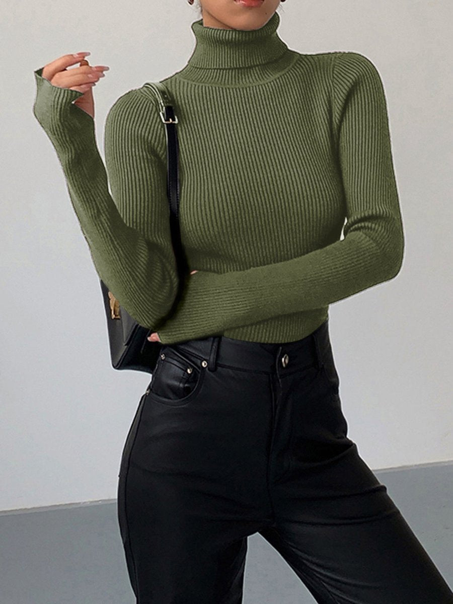 Marie | Rollkragenpullover – Feines Rippdesign für Damen