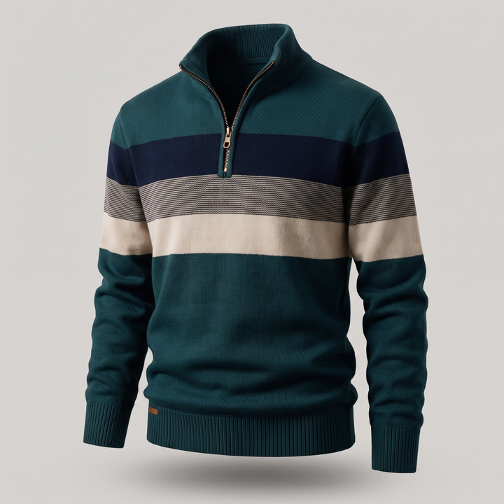 Lorven | Pullover – Midweight Strick mit Viertelreißverschluss