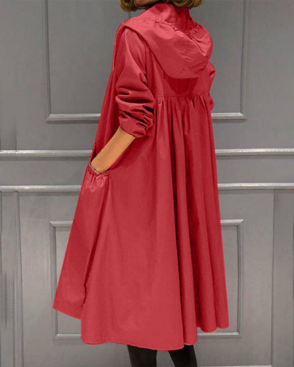Amelie | Water-Repellent Hooded Trench Coat with a Feminine Silhouette