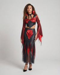 Carlotte | Tulle Skirt Voluminous Sleeves Devil Halloween Costume