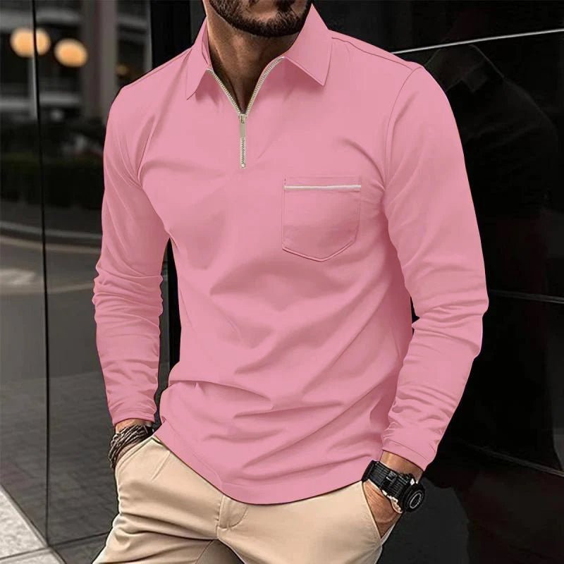 Max | Long Sleeve Polo Shirt with Chest Pocket