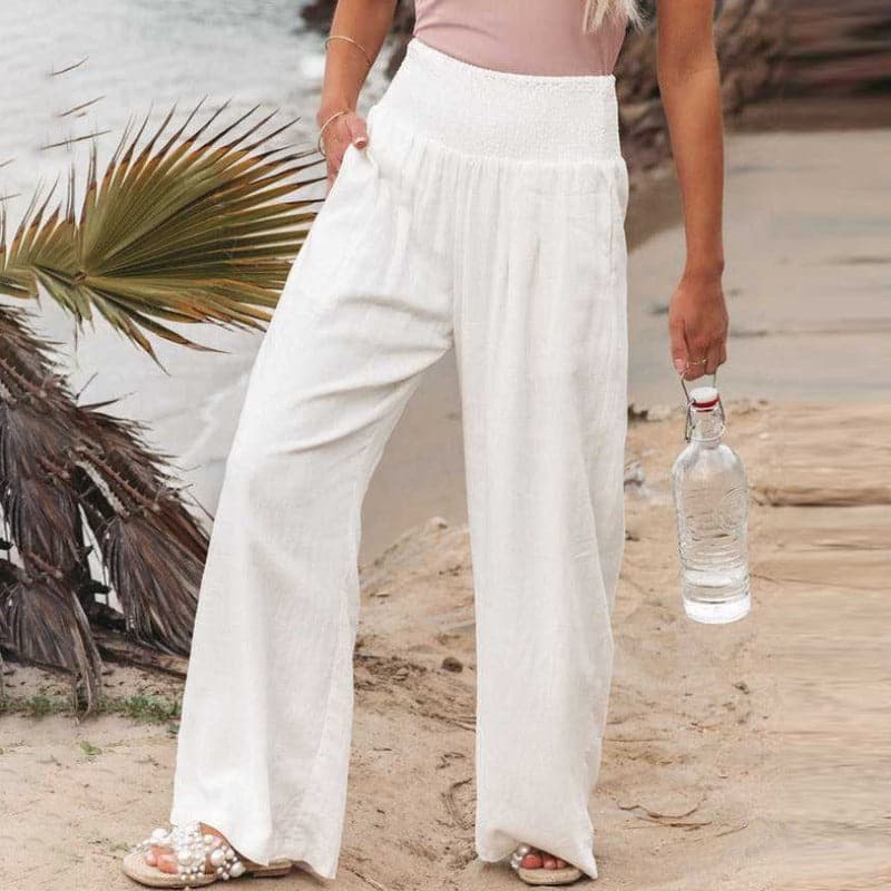 Anne | Airy and Elegant Linen Wide-Leg Trousers