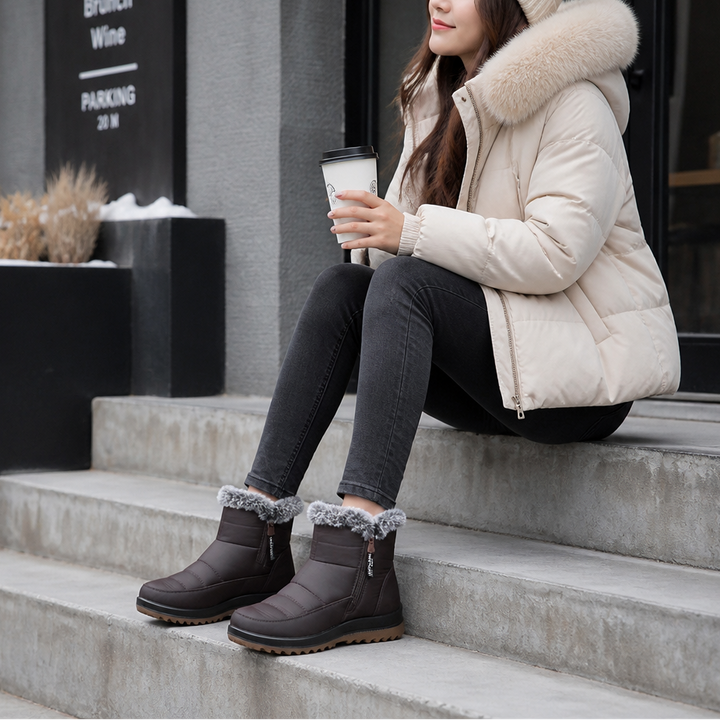 Warmalia | Slip-On Snow Boots mit Kunstpelz-Futter