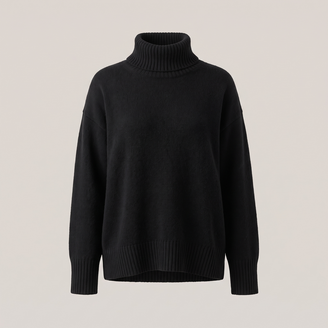 AURORA | Cashmere Turtleneck Sweater – Relaxed Oversized Style