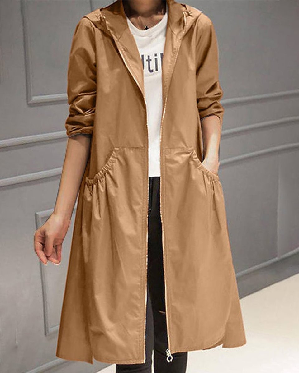 Amelie | Water-Repellent Hooded Trench Coat with a Feminine Silhouette