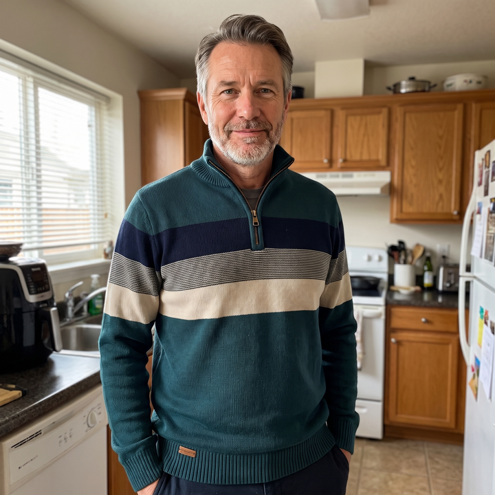 Lorven | Pullover – Midweight Strick mit Viertelreißverschluss