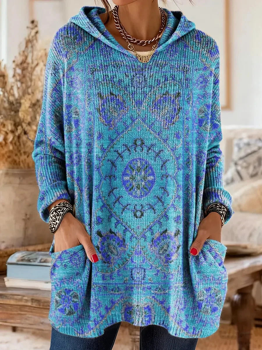 Vivid | Hoodies – Vintage-Inspired Ethnic Print for Women