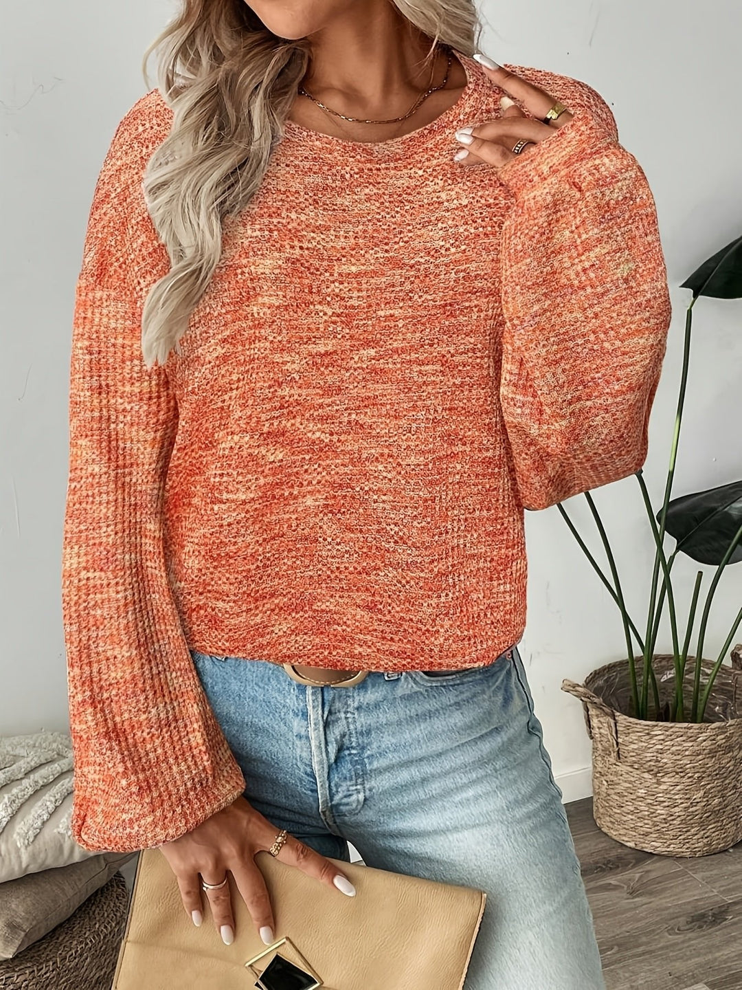 Katrina | Waffle-Knit Pullover – Bequeme Passform für Damen