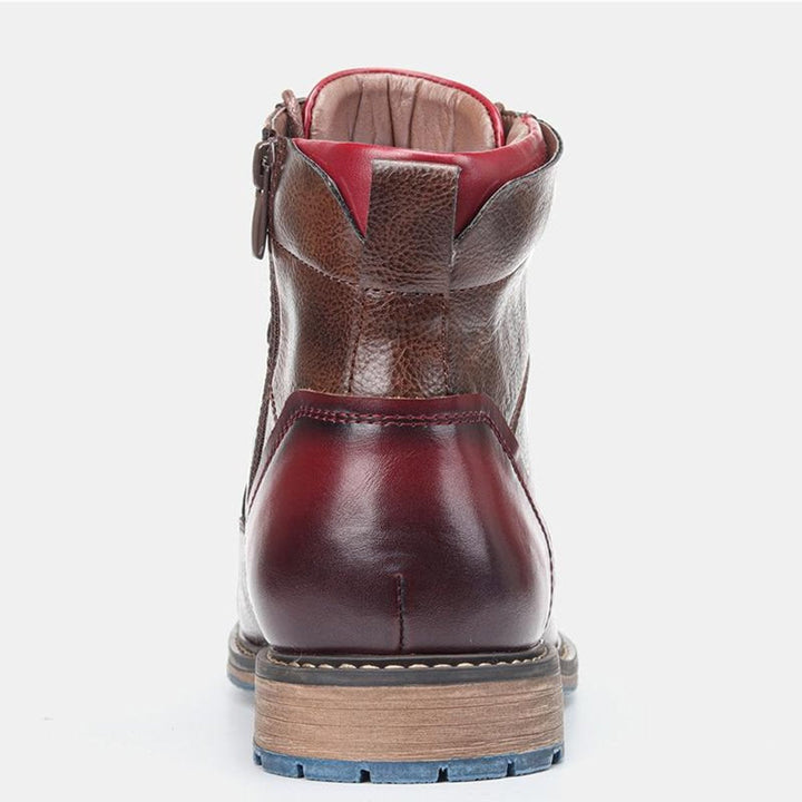 Victor | Elegant Genuine Leather Oxford Boots for Men
